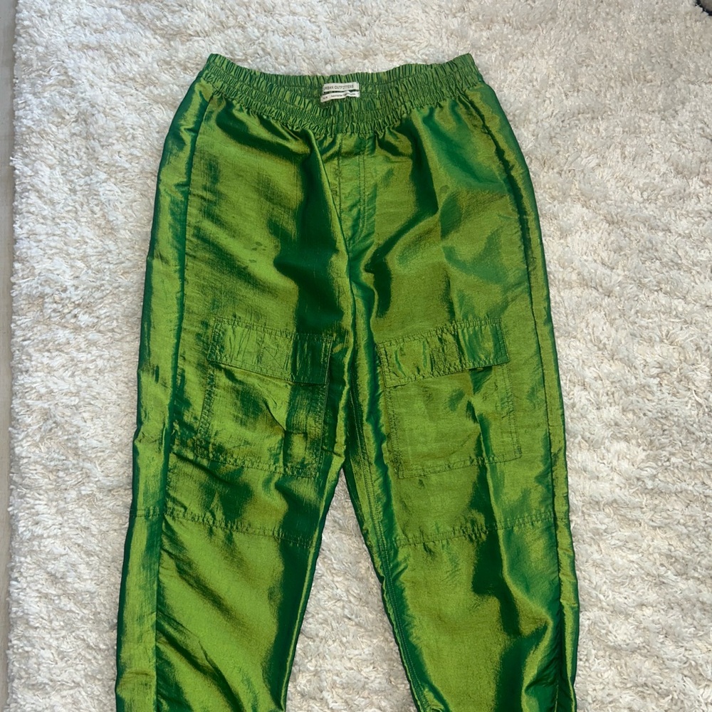 Urban Outfitters Reflective Green Track Pant